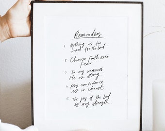 8x10 Print - Reminders