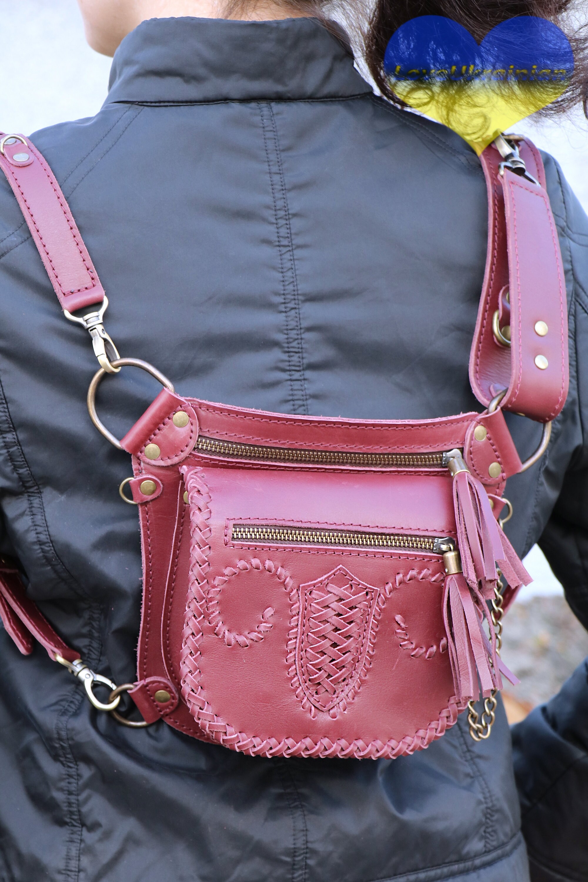 Utility Belt Festival Belt Bag Thigh Bag Leather Waist Bag Etsy