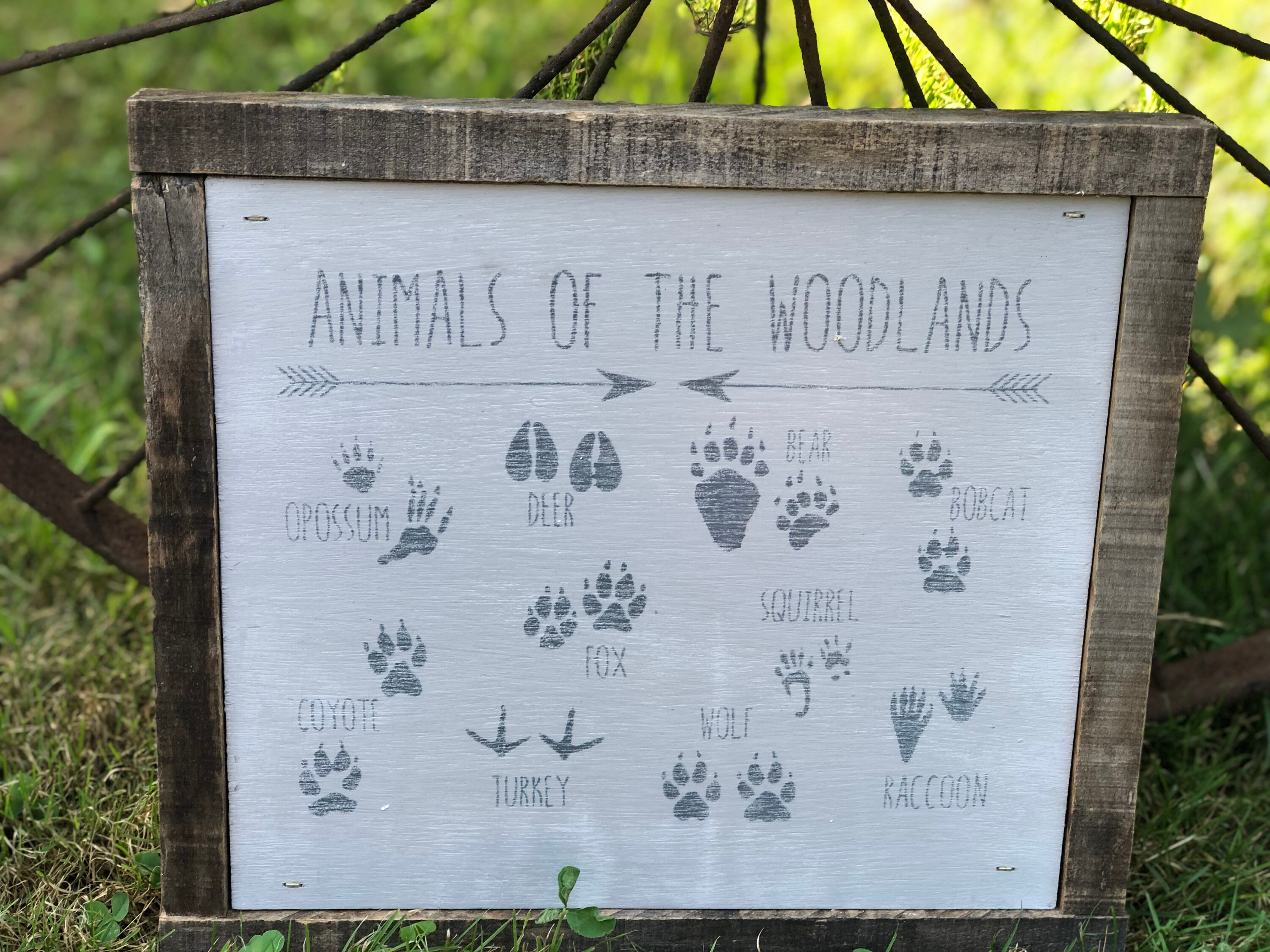 Animals of The Woodlands Sign Framed Nursery Sign Nursery Etsy