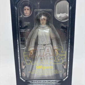 Star Wars Bandai SH Figuarts Princess Leia Action Figure, 1/12 Scale US Seller imagem 1