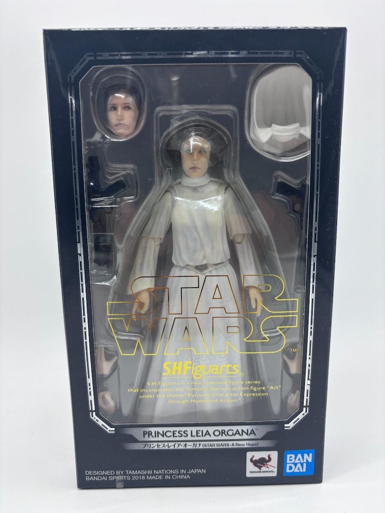 Star Wars Bandai SH Figuarts Princess Leia Action Figure, 1/12 Scale US Seller imagem 1