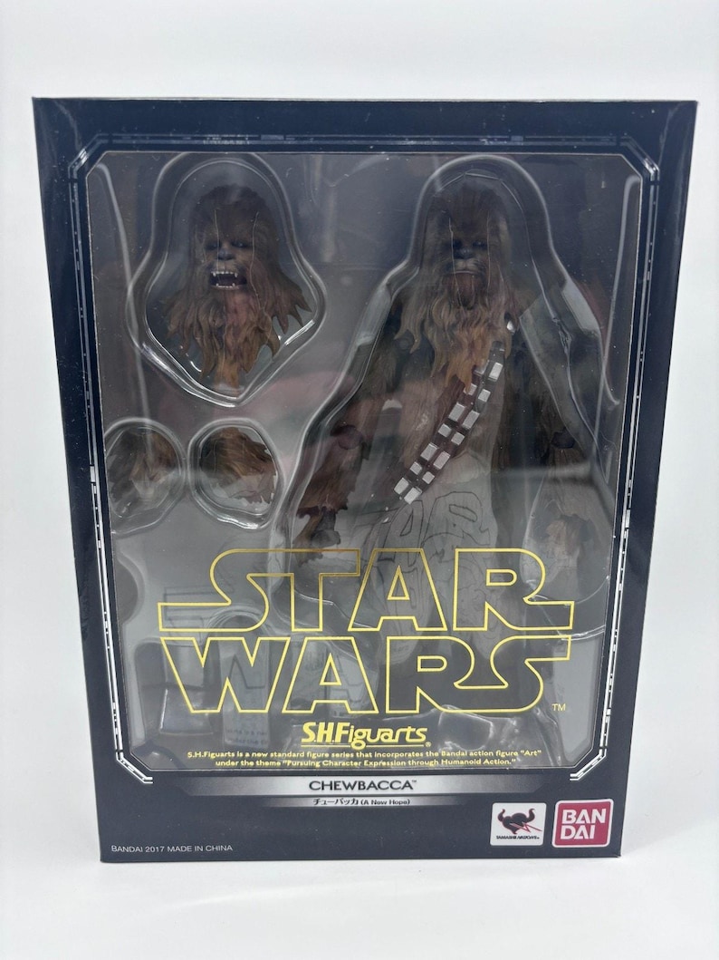 Star Wars Bandai SH Figuarts Chewbacca Action Figure, 1/12 Scale US Seller image 1