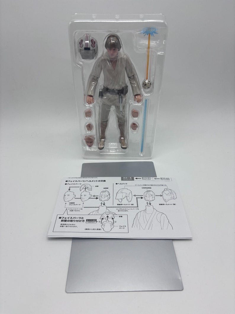 Star Wars Bandai SH Figuarts Luke Skywalker Action Figure, 1/12 Scale US Seller image 2