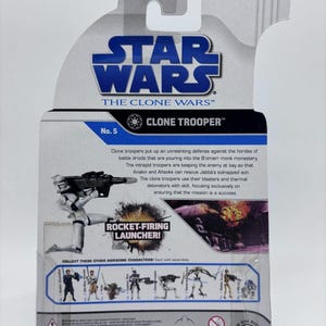 Figura de acción de soldado clon de Star Wars Clone Wars, Hasbro 2008 imagen 3