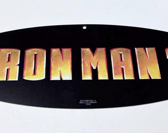 Marvel Iron Man 2 16x6 Walmart Store Hanger Display Sign, 2011 Promo Avengers