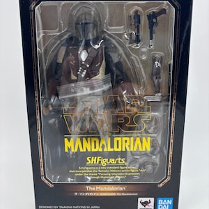 Star Wars Bandai SH Figuarts The Mandalorian Action Figure, 1/12 Scale US Seller image 1