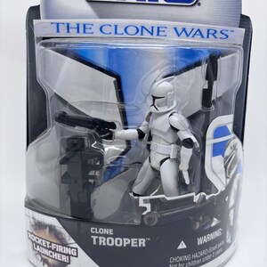 Figura de acción de soldado clon de Star Wars Clone Wars, Hasbro 2008 imagen 2