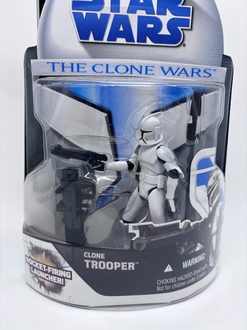 Figura de acción de soldado clon de Star Wars Clone Wars, Hasbro 2008 imagen 2