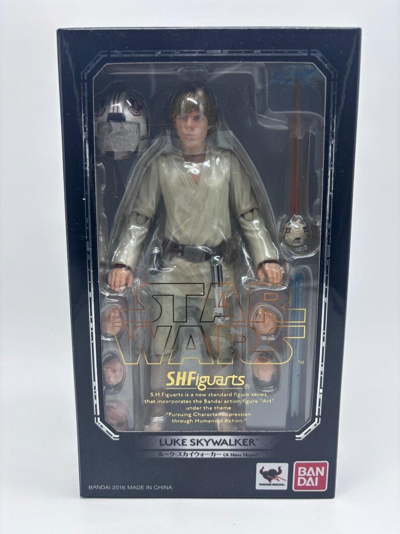 Star Wars Bandai SH Figuarts Luke Skywalker Action Figure, 1/12 Scale US Seller image 1