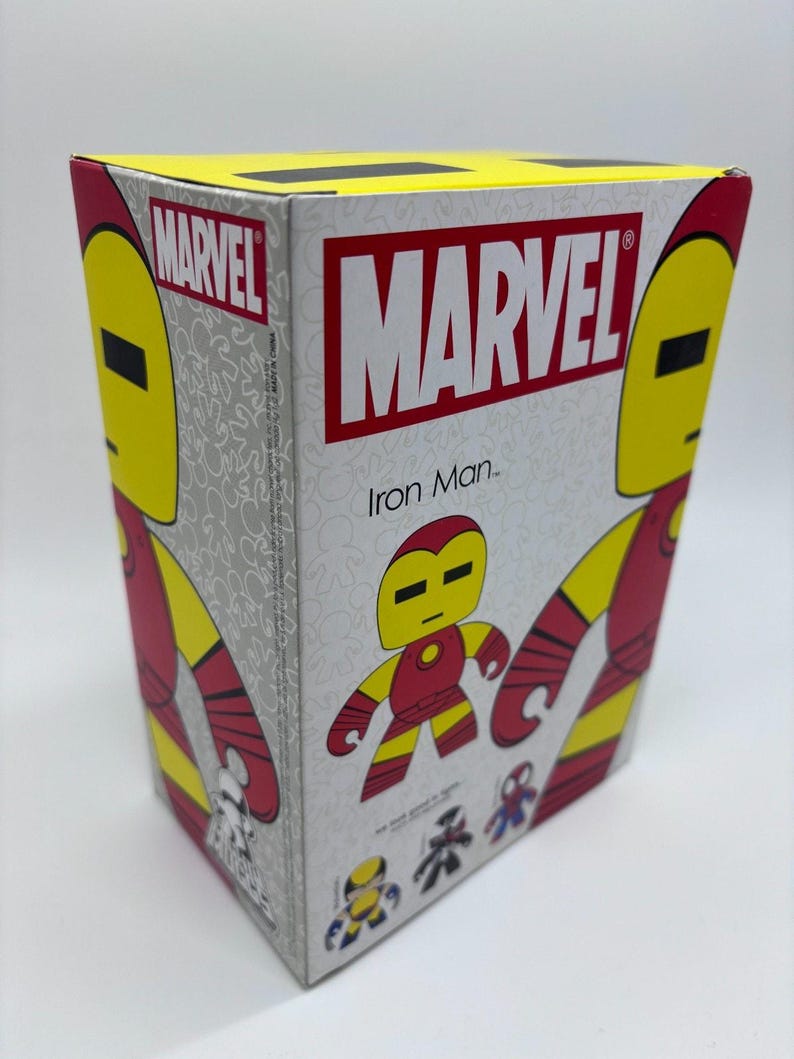 Marvel Avengers Mighty Muggs Iron Man Vinyl Figure, Hasbro 2008 image 4