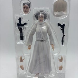 Star Wars Bandai SH Figuarts Princess Leia Action Figure, 1/12 Scale US Seller imagem 3