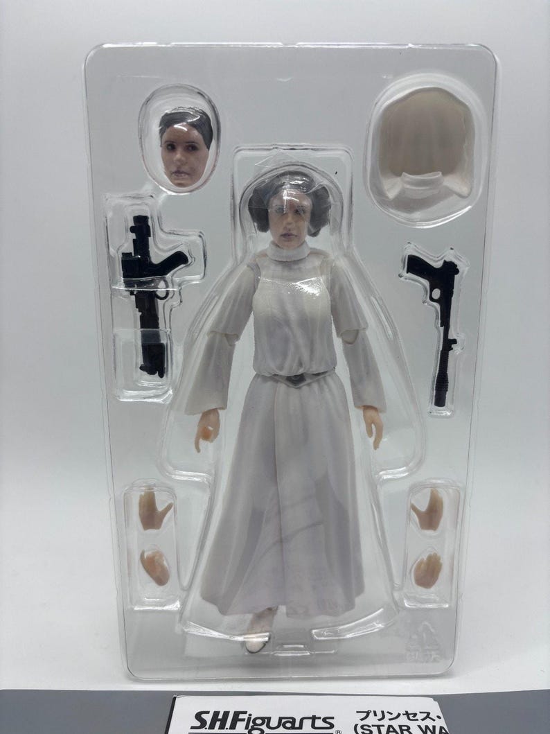 Star Wars Bandai SH Figuarts Princess Leia Action Figure, 1/12 Scale US Seller imagem 3