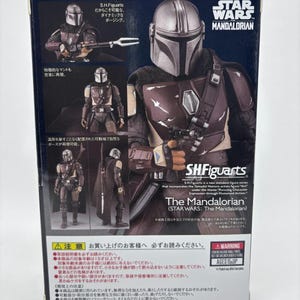 Star Wars Bandai SH Figuarts The Mandalorian Action Figure, 1/12 Scale US Seller image 4