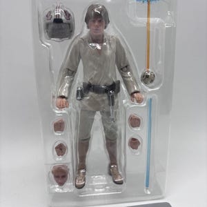 Star Wars Bandai SH Figuarts Luke Skywalker Action Figure, 1/12 Scale US Seller image 3