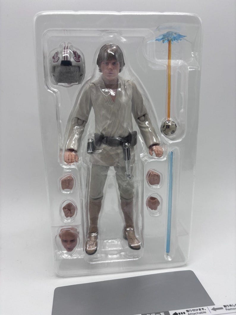 Star Wars Bandai SH Figuarts Luke Skywalker Action Figure, 1/12 Scale US Seller image 3