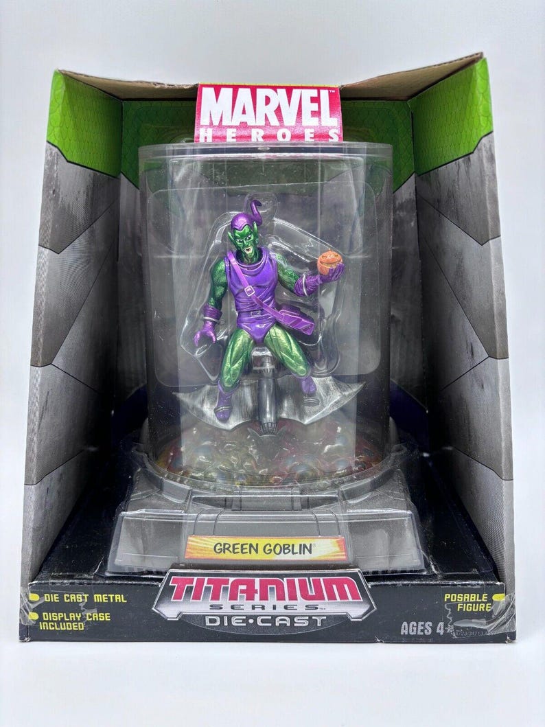 Marvel Heroes Spiderman Titanium Series Green Goblin Ultra Die Cast Figure, 2006 zdjęcie 1