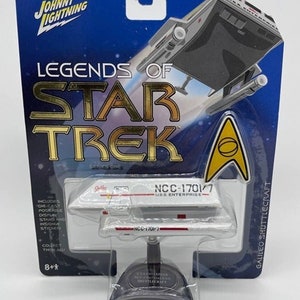 Johnny Lightning Legends of Star Trek Galileo Shuttlecraft White Ship/Stand