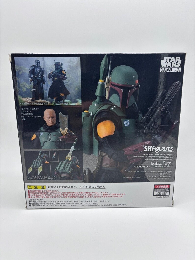 Star Wars Bandai SH Figuarts Boba Fett Mandalorian Figure, 1/12 Scale US Seller image 5