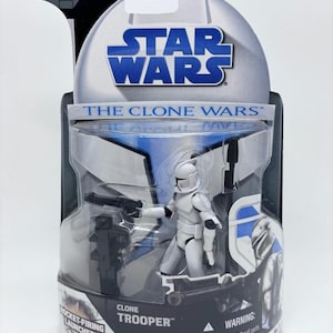 Figura de acción de soldado clon de Star Wars Clone Wars, Hasbro 2008 imagen 1