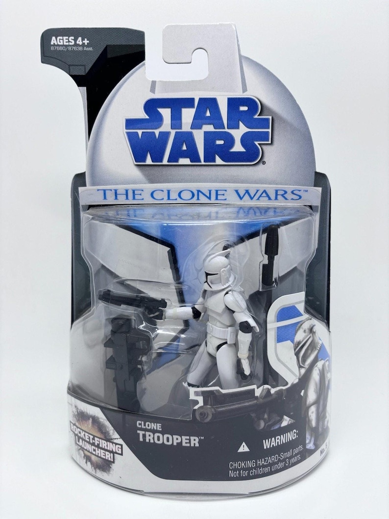 Figura de acción de soldado clon de Star Wars Clone Wars, Hasbro 2008 imagen 1