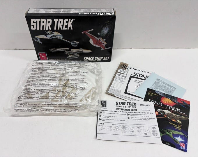 Star Trek AMT ERTL Space Ship Set Plastic Model Kit, Vintage Complete ...
