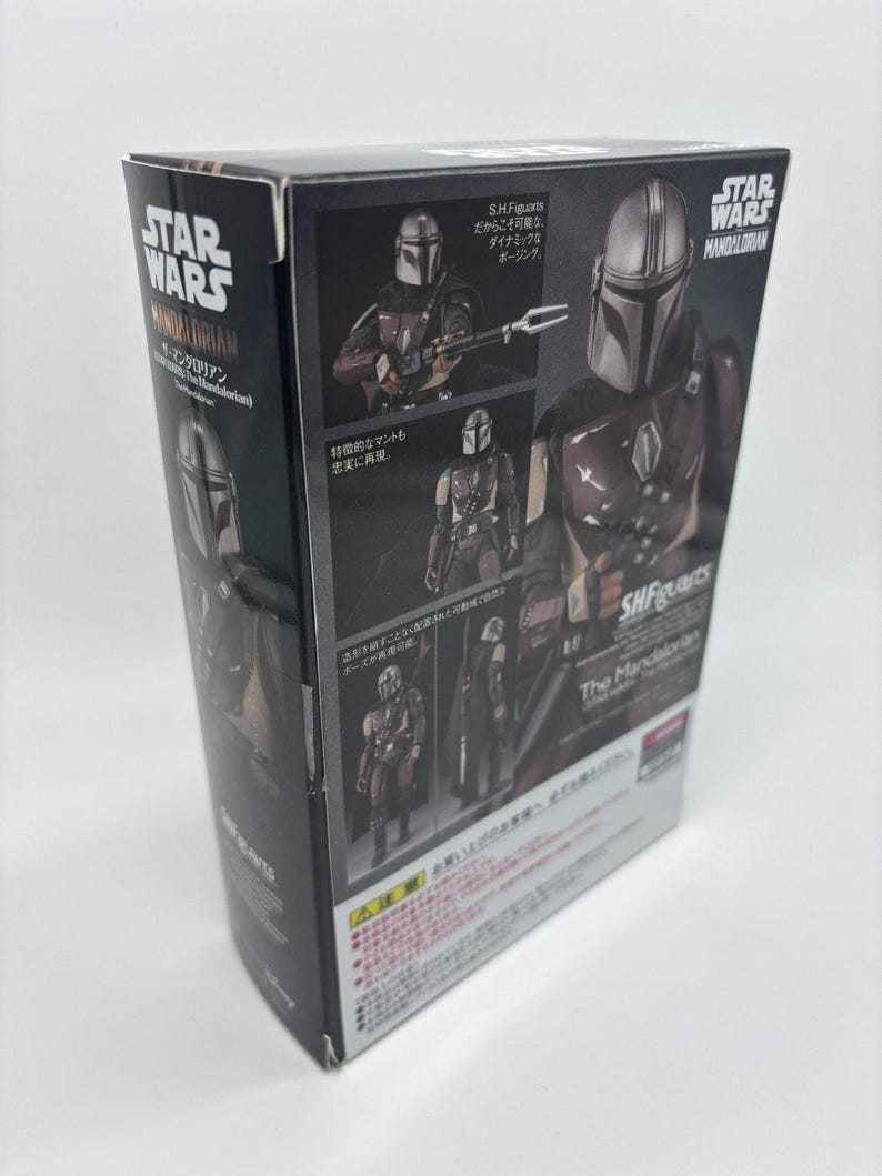 Star Wars Bandai SH Figuarts The Mandalorian Action Figure, 1/12 Scale US Seller image 3