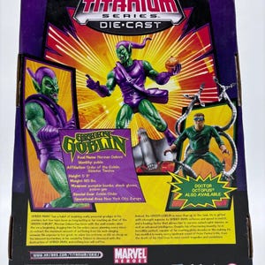 Marvel Heroes Spiderman Titanium Series Green Goblin Ultra Die Cast Figure, 2006 zdjęcie 5