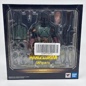 Star Wars Bandai SH Figuarts Boba Fett Mandalorian Figure, 1/12 Scale US Seller image 1
