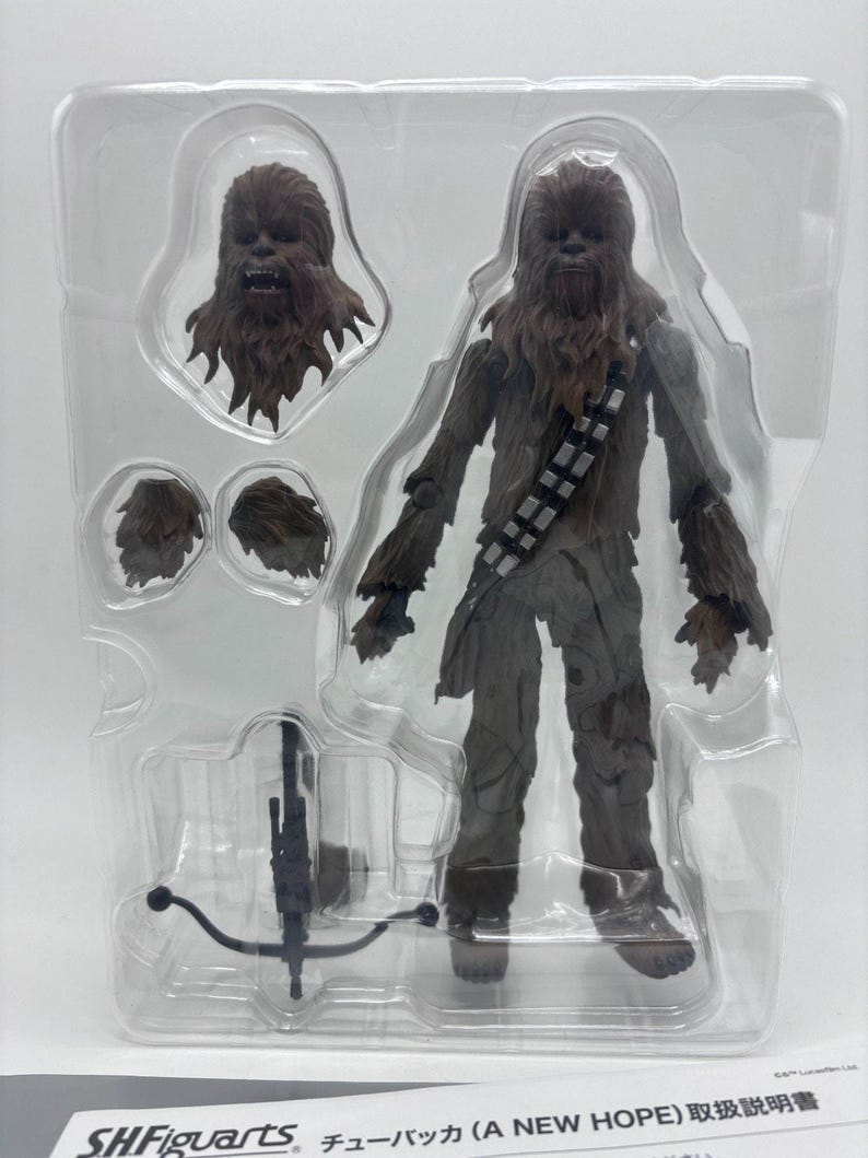 Star Wars Bandai SH Figuarts Chewbacca Action Figure, 1/12 Scale US Seller image 3