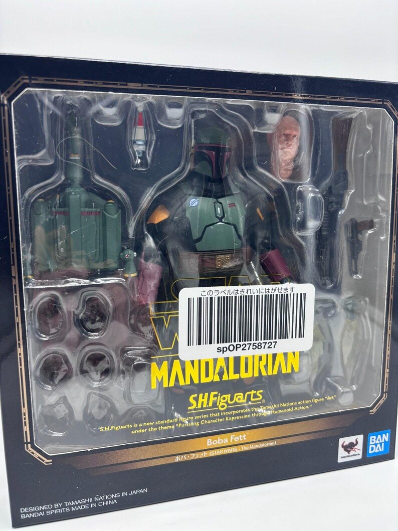 Star Wars Bandai SH Figuarts Boba Fett Mandalorian Figure, 1/12 Scale US Seller image 2