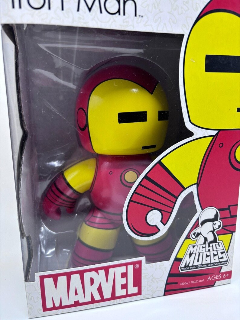 Marvel Avengers Mighty Muggs Iron Man Vinyl Figure, Hasbro 2008 image 2