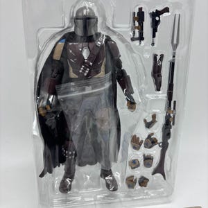 Star Wars Bandai SH Figuarts The Mandalorian Action Figure, 1/12 Scale US Seller image 6