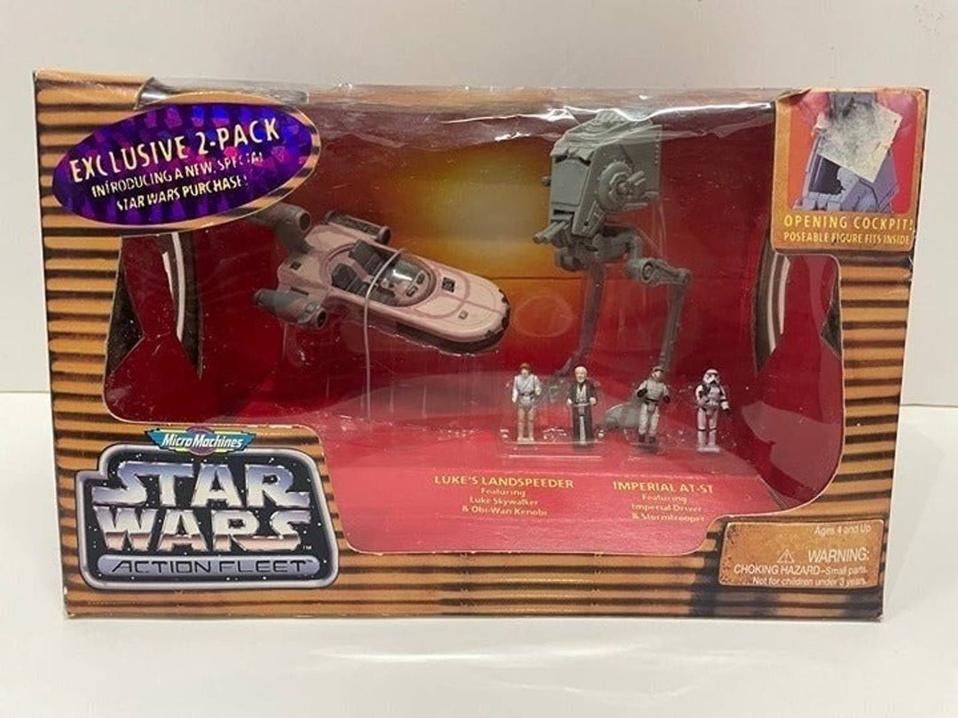 Star Wars Micro Machines Action Fleet Landspeeder/atst 2pack Set