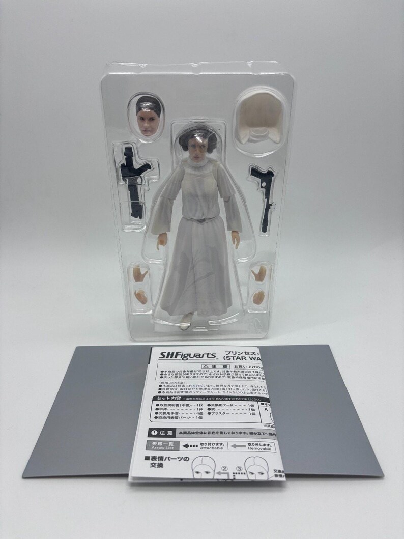Star Wars Bandai SH Figuarts Princess Leia Action Figure, 1/12 Scale US Seller imagem 2