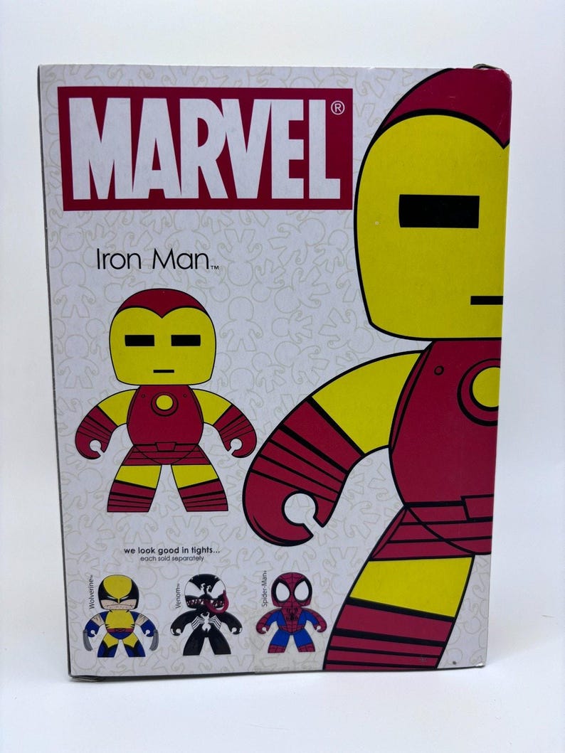 Marvel Avengers Mighty Muggs Iron Man Vinyl Figure, Hasbro 2008 image 5