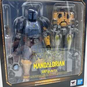 Star Wars Bandai SH Figuarts Heavy Infantry Mandalorian Figure, 1/12 US Seller image 2