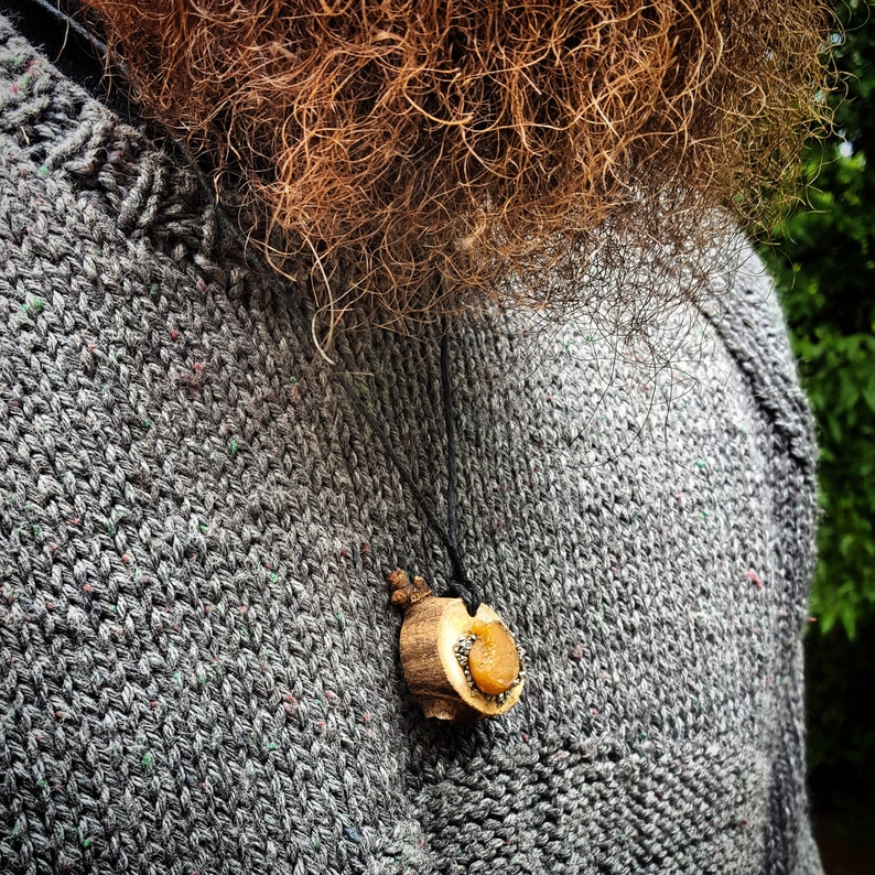 Acifidity Necklace With Pyrite and White Mulberry Asafoetida Etsy