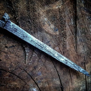 Coffin Nail Hand Forged from Graveyard Wrought Iron, Quenched in Mugwort and Hellabore