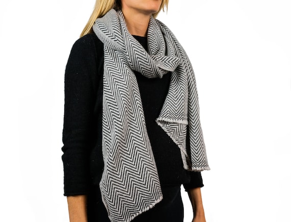 100% Cashmere Scarf 190cm X 68cm Hand Made From Nepal Grey - Etsy