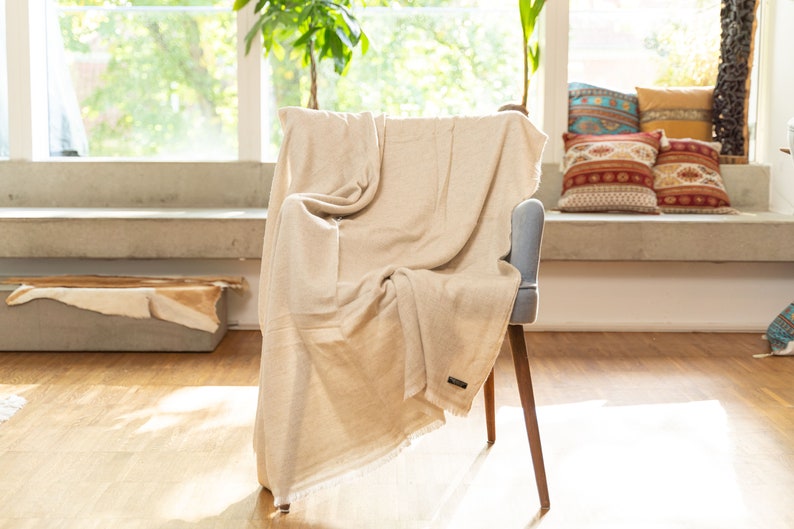 100 Cashmere Blanket 135 Cm X 250 Cm Hand Made From Nepal Etsy
