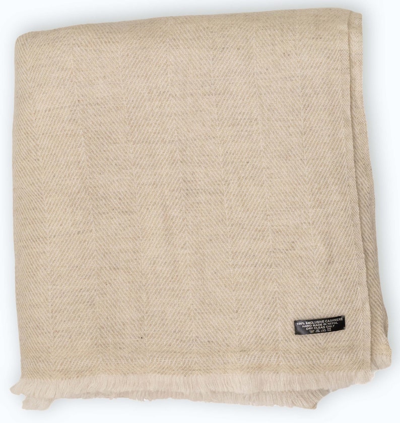 100 Cashmere Blanket 135 Cm X 250 Cm Hand Made From Nepal Etsy