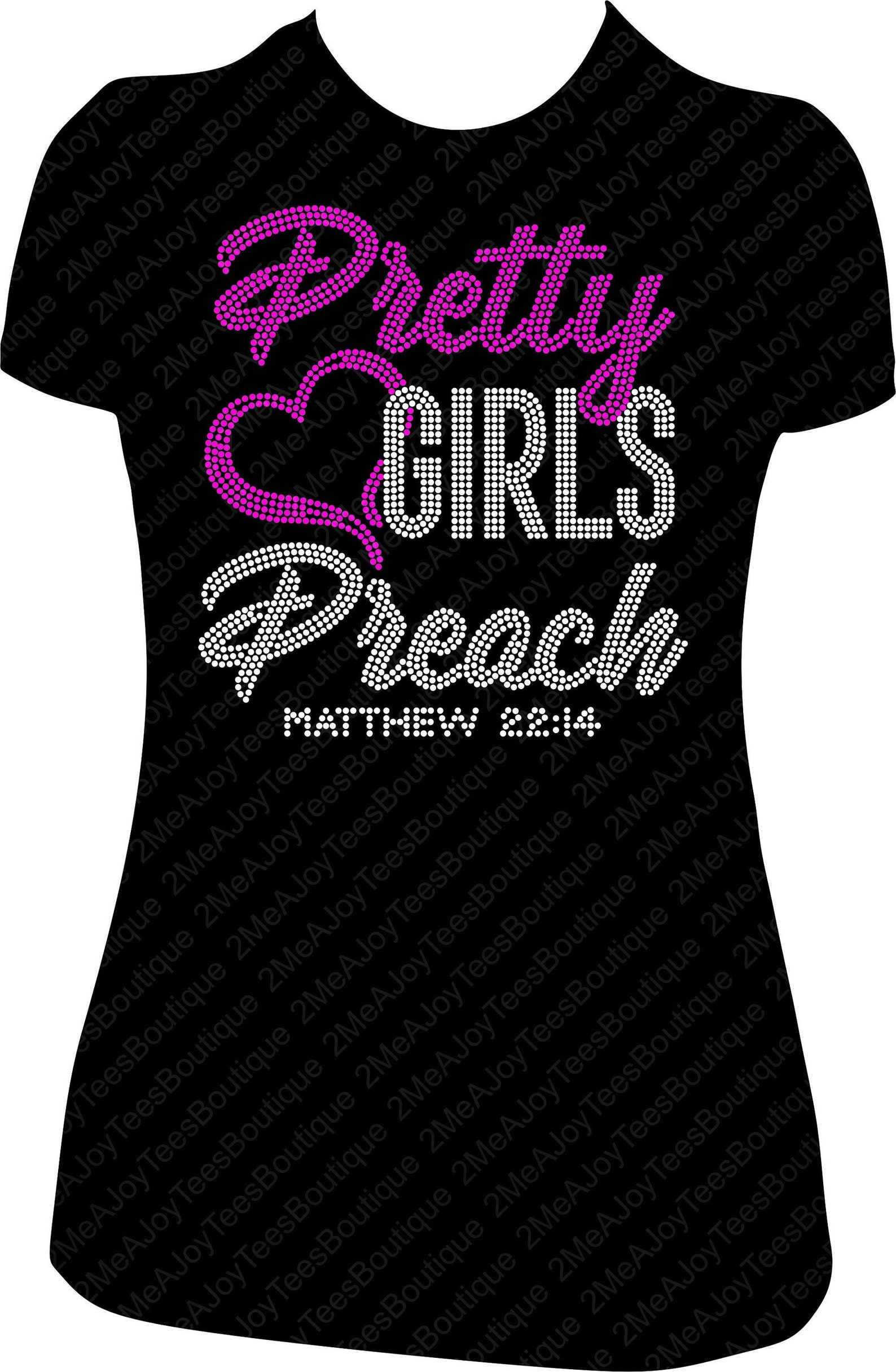 Pretty Girls Preach Rhinstone Shirt Bling Shirt Evangelist Etsy