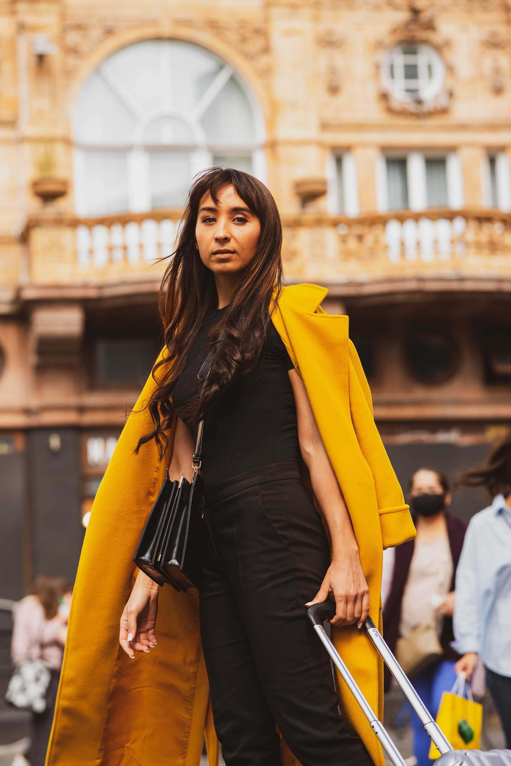 Oversized Mustard Wool Coat Jeune for 
