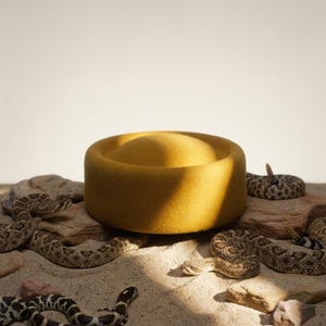 Structured Pillbox Hat 100% Wool Adjustable