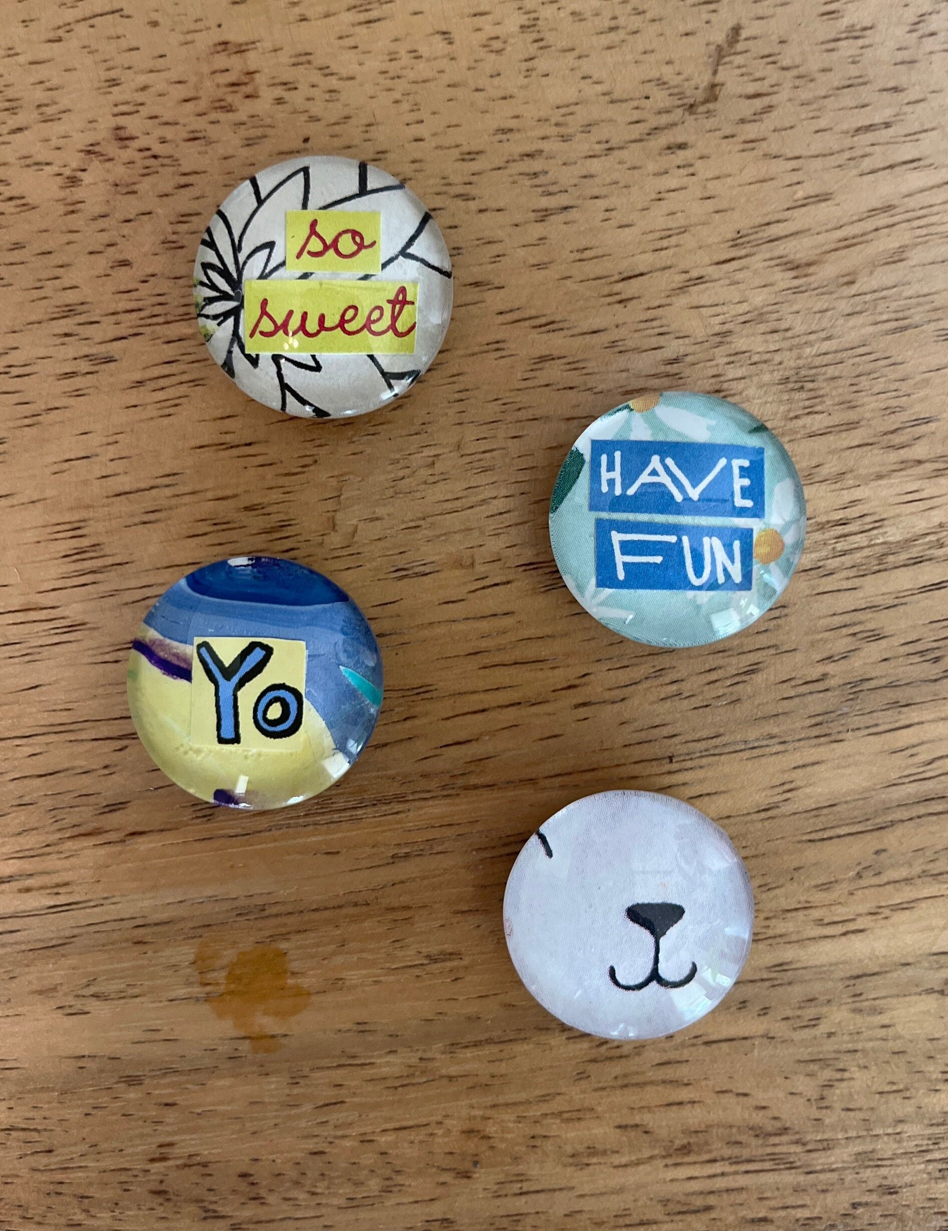 Custom Glass Magnet Sets (set of Four) | Super Strong Magnets ...