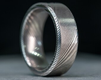 Edelstahl Damast Custom Ring