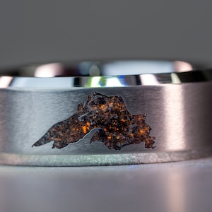 Yooper Glow Superior - Tungsten Ring