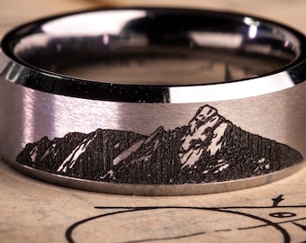 Boulder Flatirons Tungsten Ring