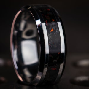 Iceland Black Sand Beach - Tungsten Ring