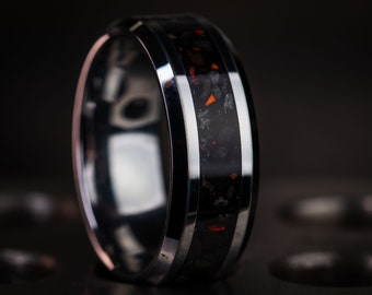 Iceland Black Sand Beach - Tungsten Ring